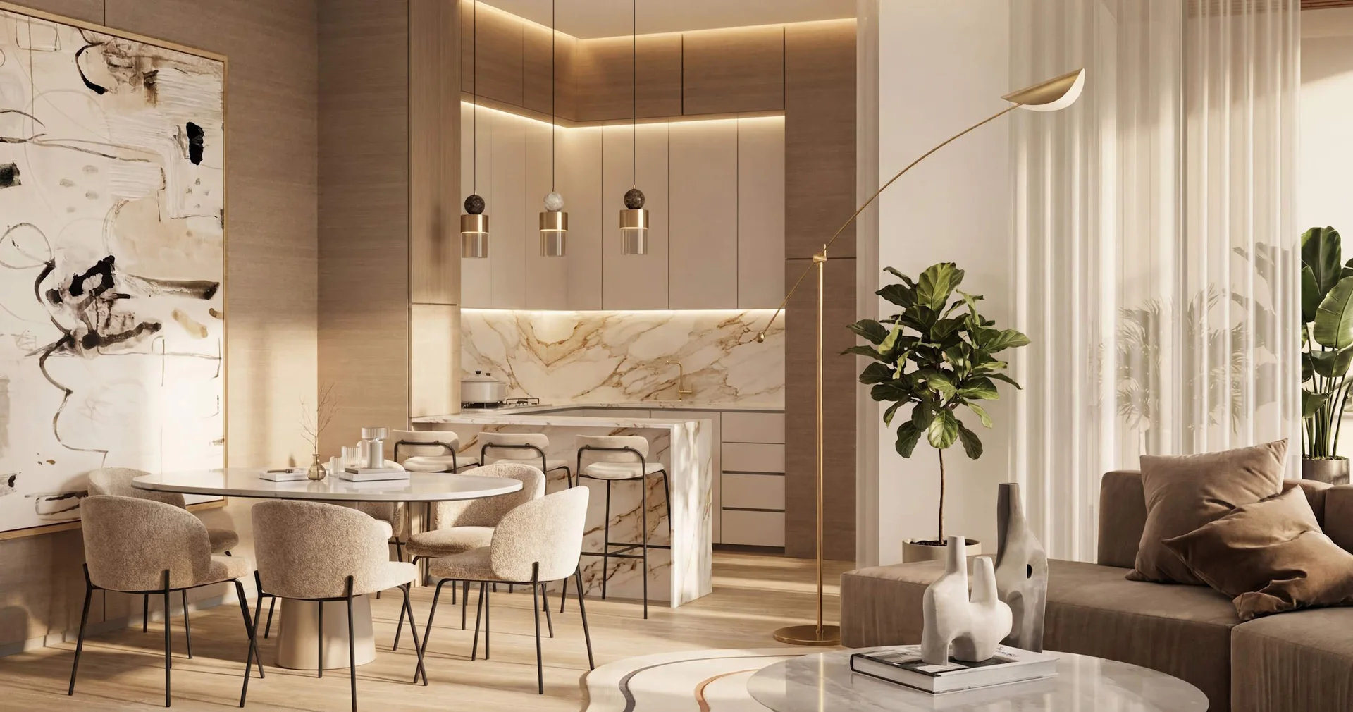 3 Bedroom expansive residence interior