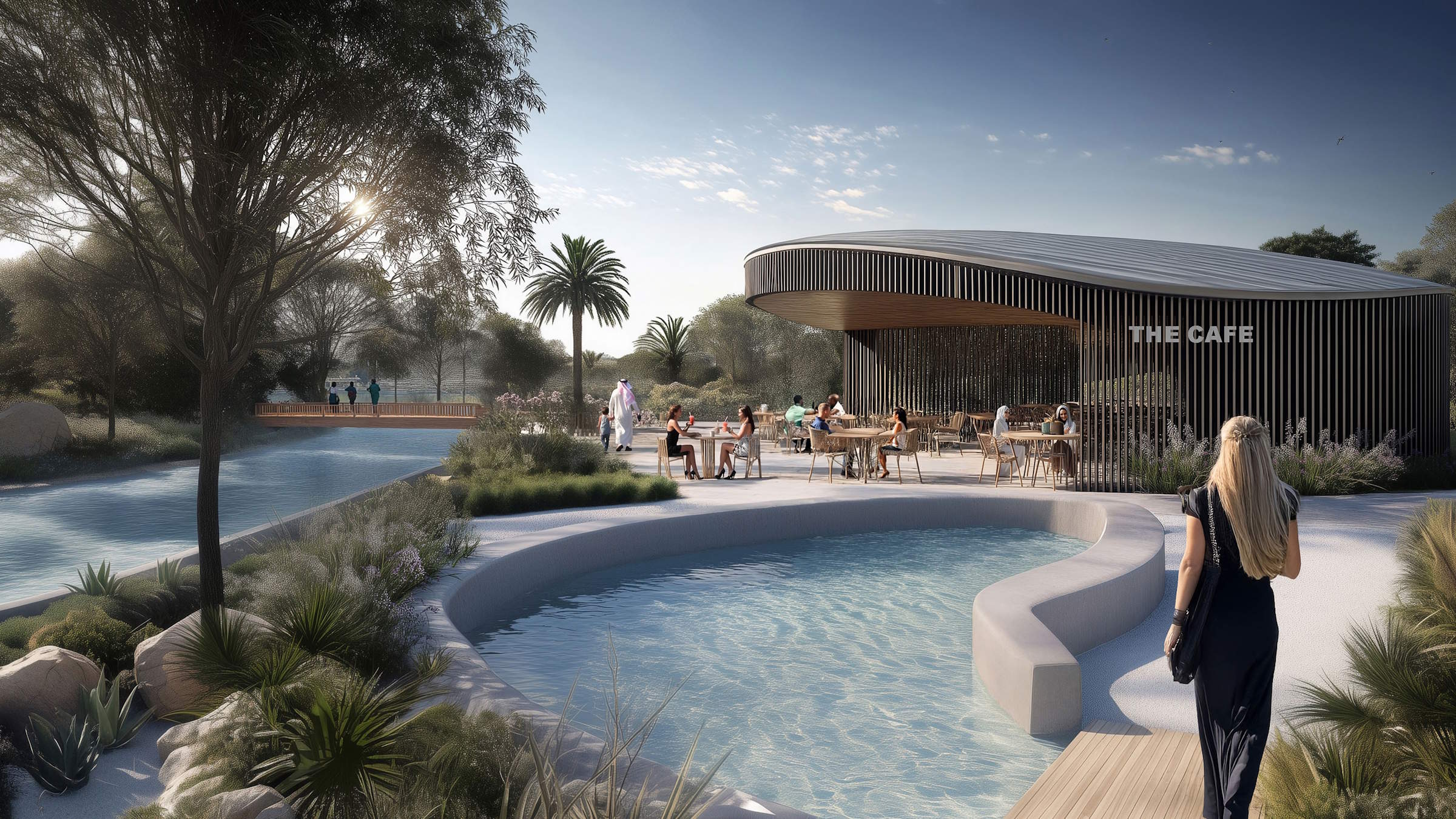 Resort-style swimming pool at Lunaya Terraces by Zaya